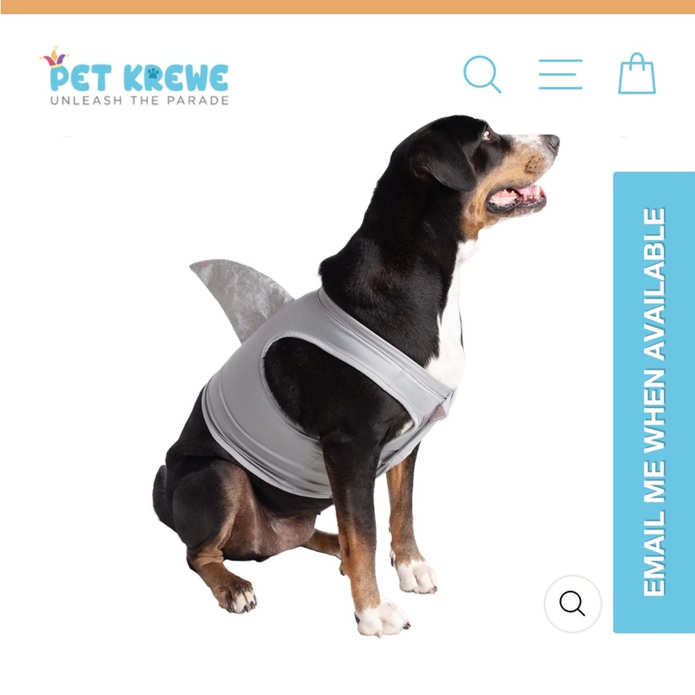 Gray Shark Dog Costume